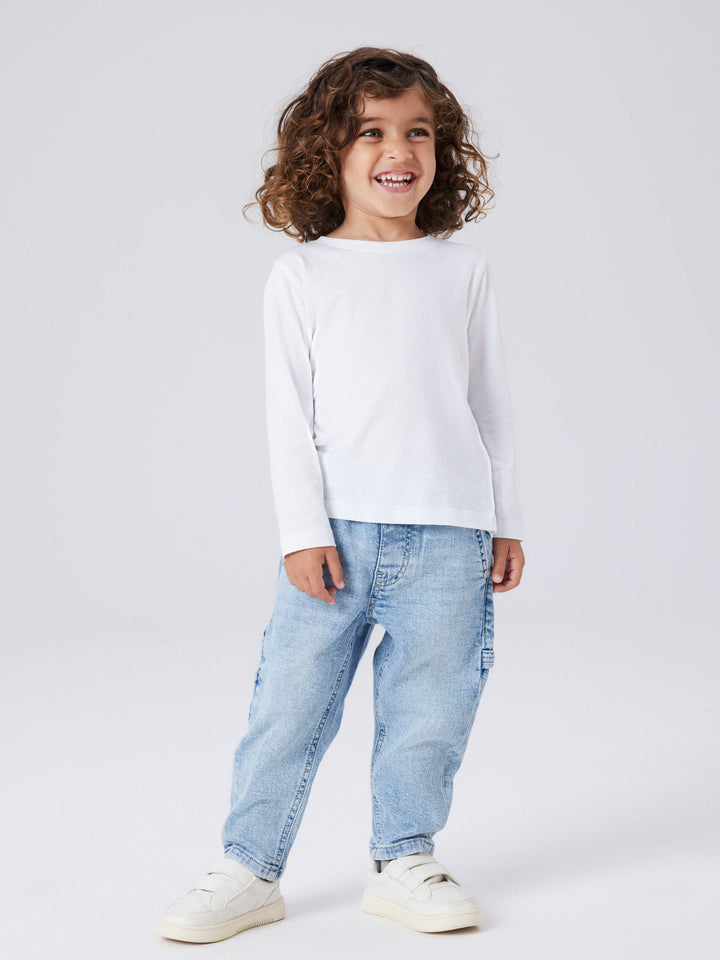 Name It Ben Tapered Jeans - Light Blue Denim for barn - Brobrobrille