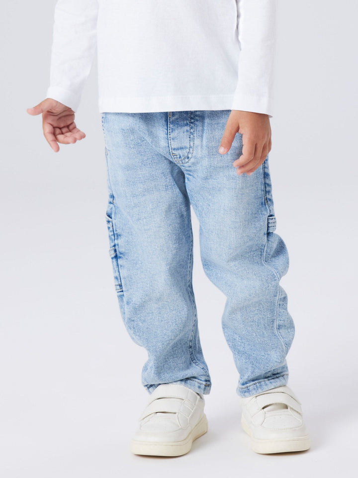 Name It Ben Tapered Jeans - Light Blue Denim for barn - Brobrobrille