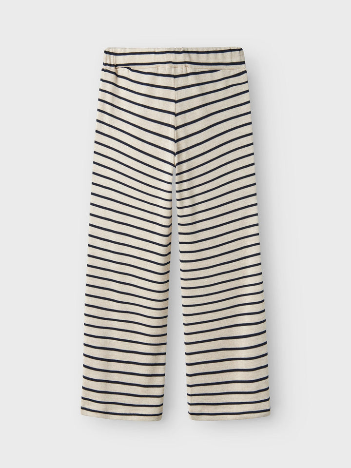 Name It Dalla Vide bukser med striper – Summer Sand/Navy Blazer for barn - Brobrobrille
