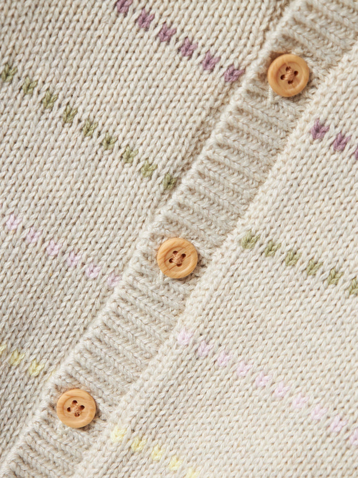 Name It Damille strikket cardigan til baby jente – Peyote Melange for barn - Brobrobrille