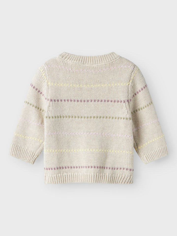 Name It Damille strikket cardigan til baby jente – Peyote Melange for barn - Brobrobrille