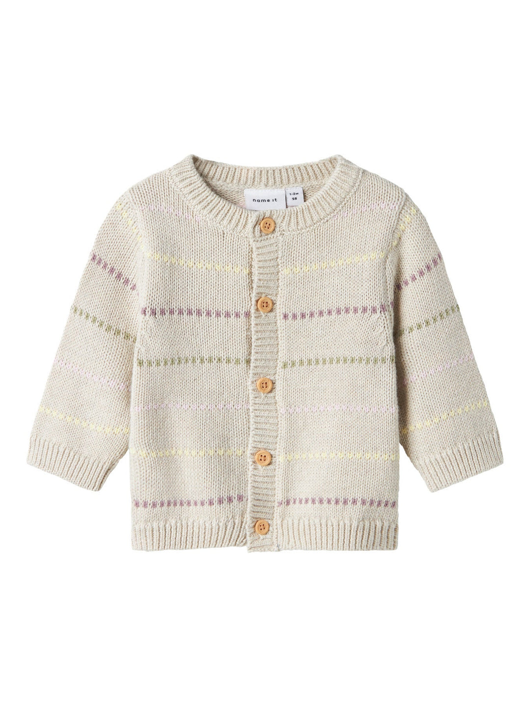 Name It Damille strikket cardigan til baby jente – Peyote Melange for barn - Brobrobrille