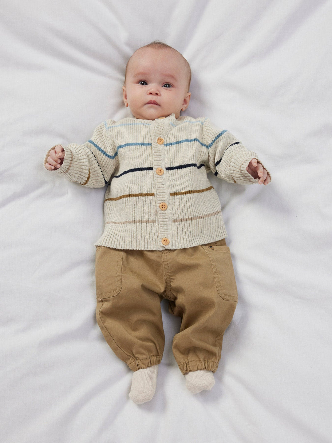 Name It Demikkel strikket cardigan i økologisk bomull – Peyote Melange for barn - Brobrobrille