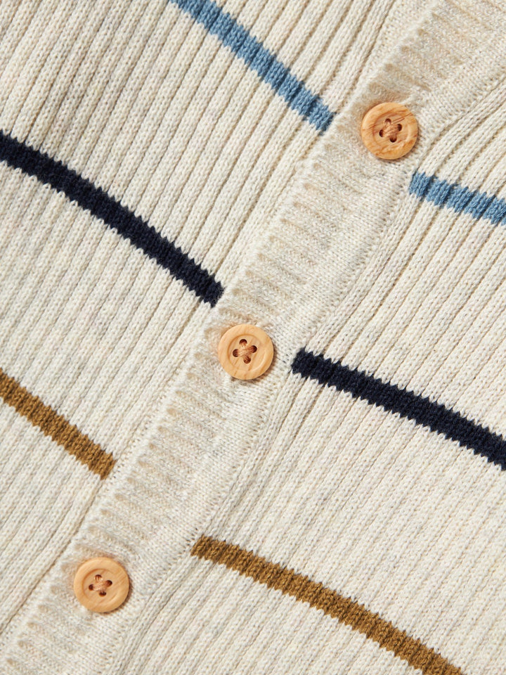 Name It Demikkel strikket cardigan i økologisk bomull – Peyote Melange for barn - Brobrobrille