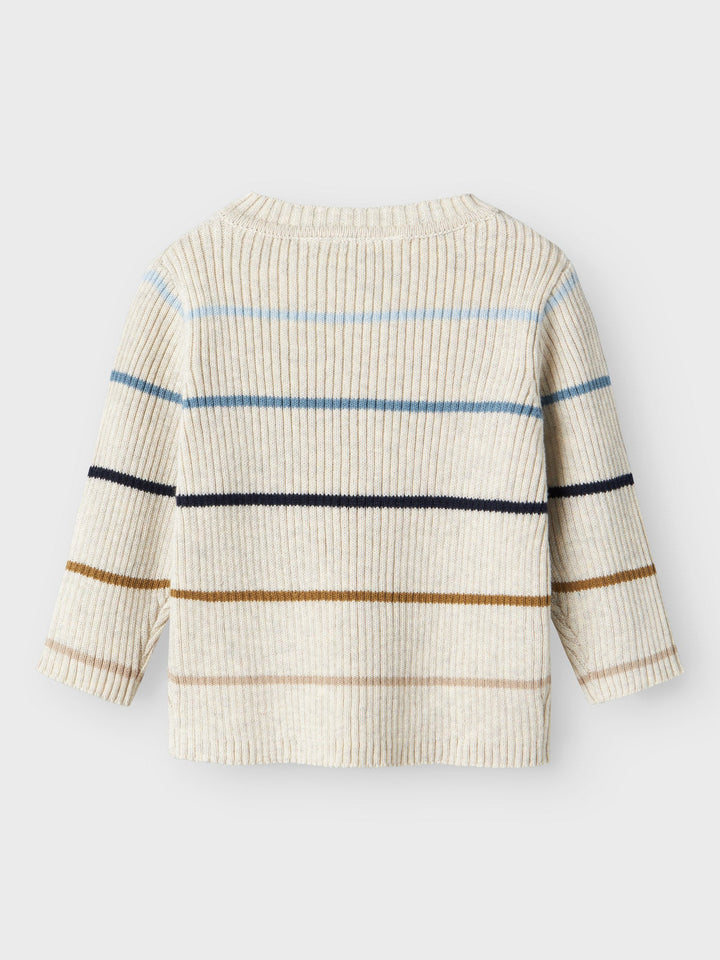 Name It Demikkel strikket cardigan i økologisk bomull – Peyote Melange for barn - Brobrobrille