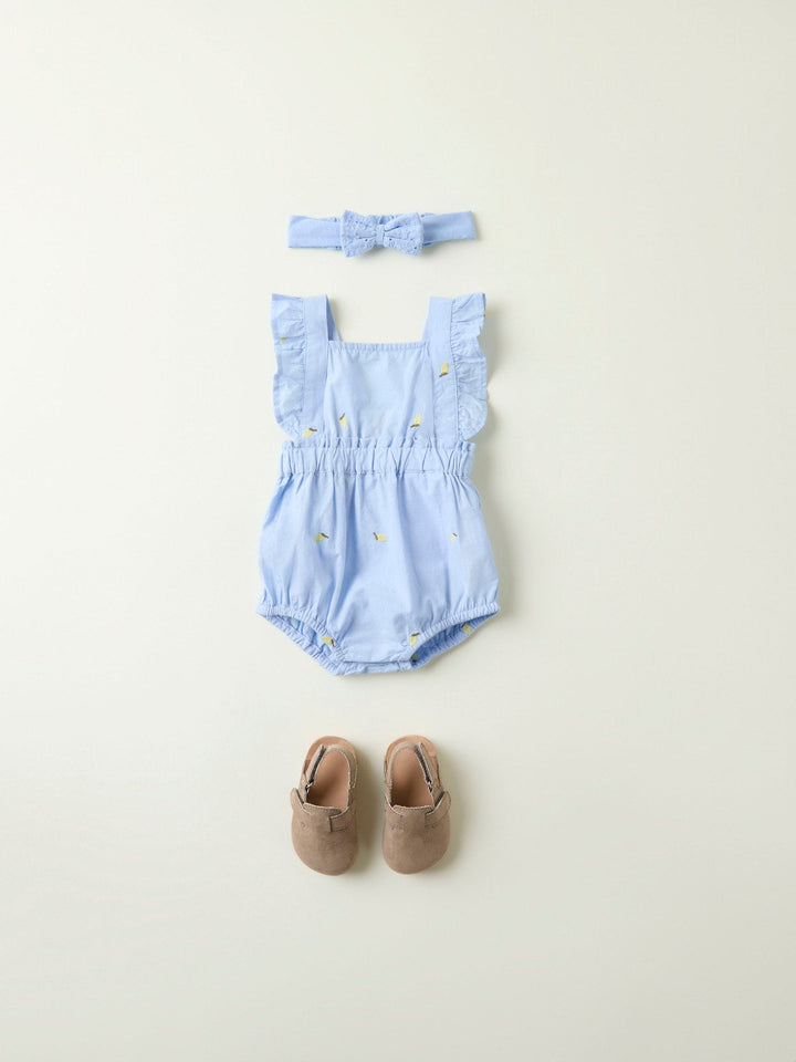 Name It Derilla romper i økologisk bomull – Serenity Lemon for barn - Brobrobrille
