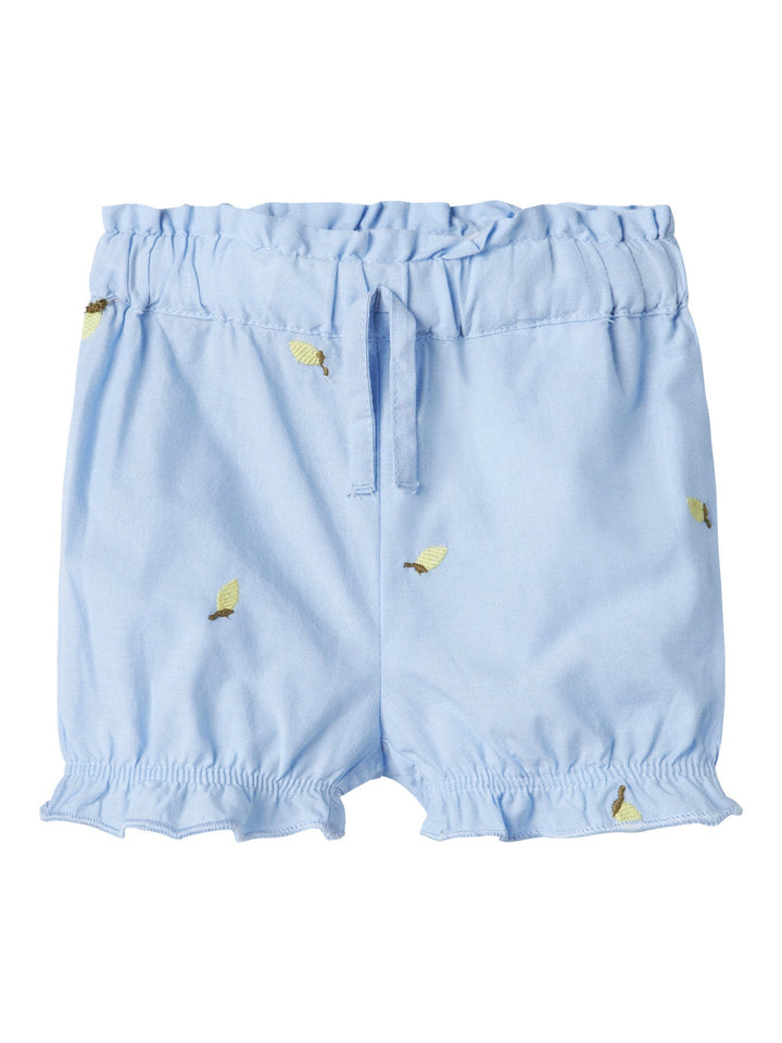 Name It Derilla shorts i økologisk bomull – Serenity Lemon for barn - Brobrobrille