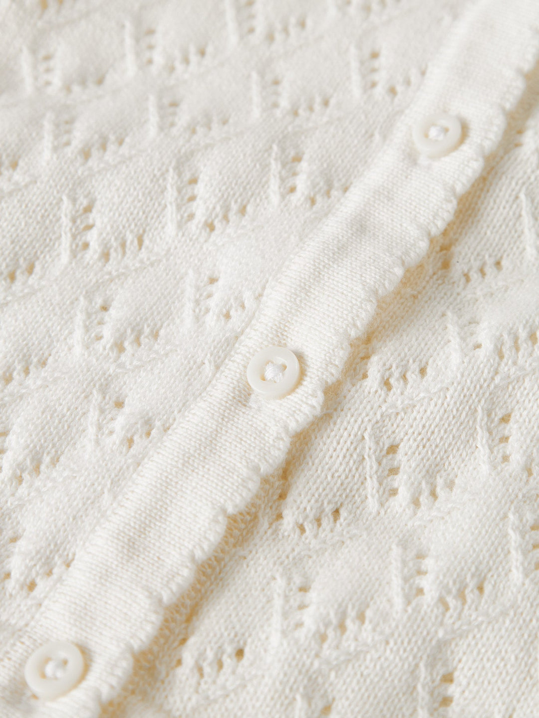 Name It Desina strikket cardigan til baby jente – Cloud Dancer for barn - Brobrobrille