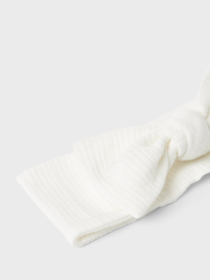 Name It Dia hårbånd i bomull til baby jente – Cloud Dancer for barn - Brobrobrille