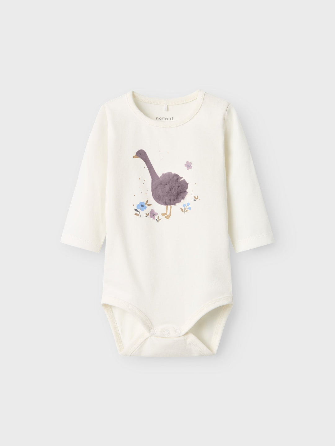 Name It DINE langermet body med trykk – Cloud Dancer for barn - Brobrobrille