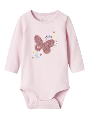 Name It DINE langermet body med trykk – Light Lilac for barn - Brobrobrille