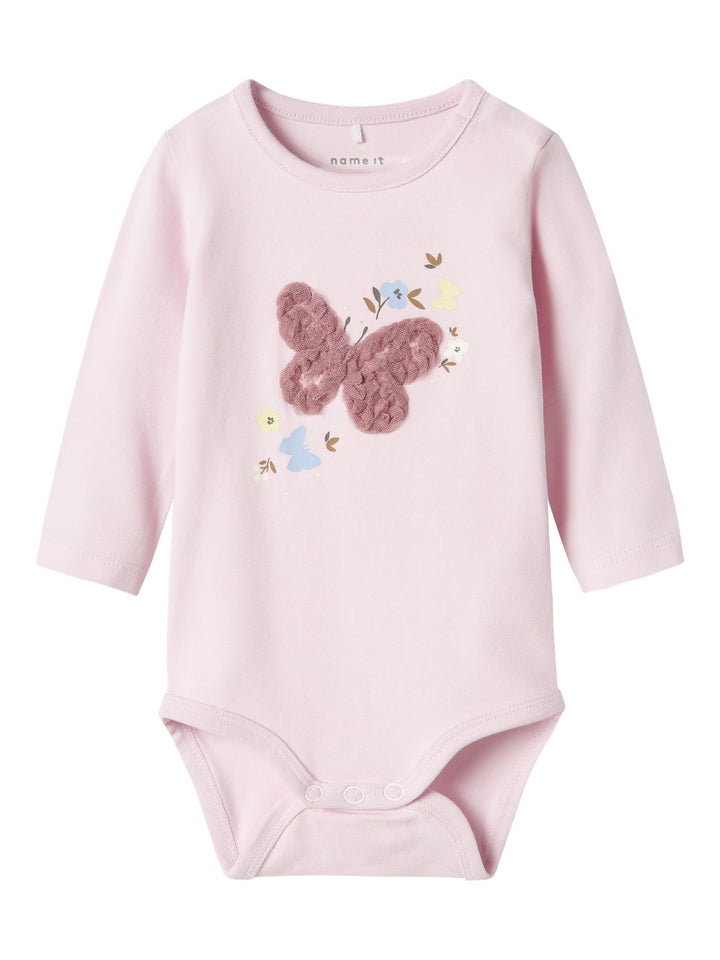 Name It DINE langermet body med trykk – Light Lilac for barn - Brobrobrille