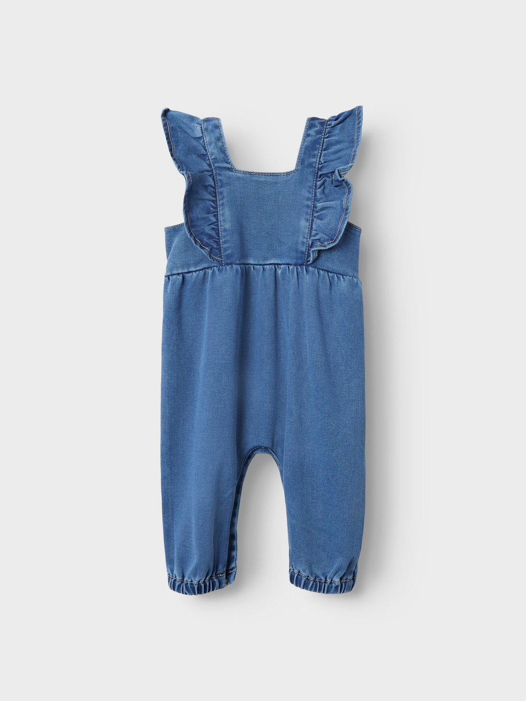 Name It Donna denim overall til baby – Medium Blue Denim for barn - Brobrobrille