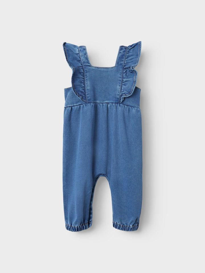 Name It Donna denim overall til baby – Medium Blue Denim for barn - Brobrobrille