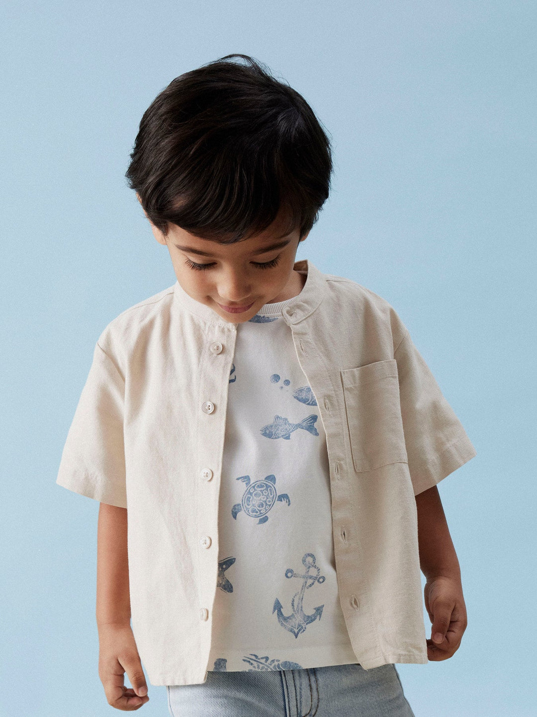 Name It Faher kortermet skjorte – Peyote for barn - Brobrobrille