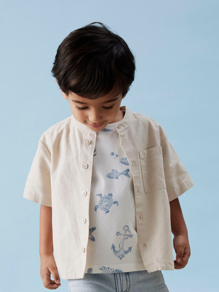 Name It Faher kortermet skjorte – Peyote for barn - Brobrobrille