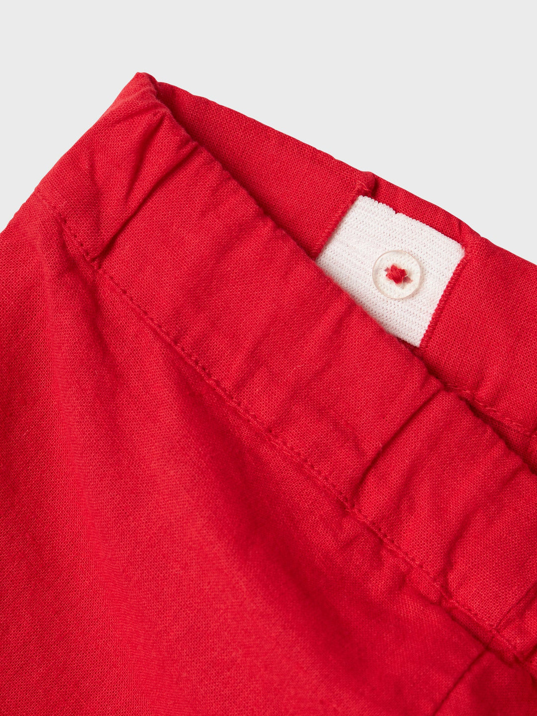 Name It Falinnen bukse i bomull og lin – Chinese Red for barn - Brobrobrille