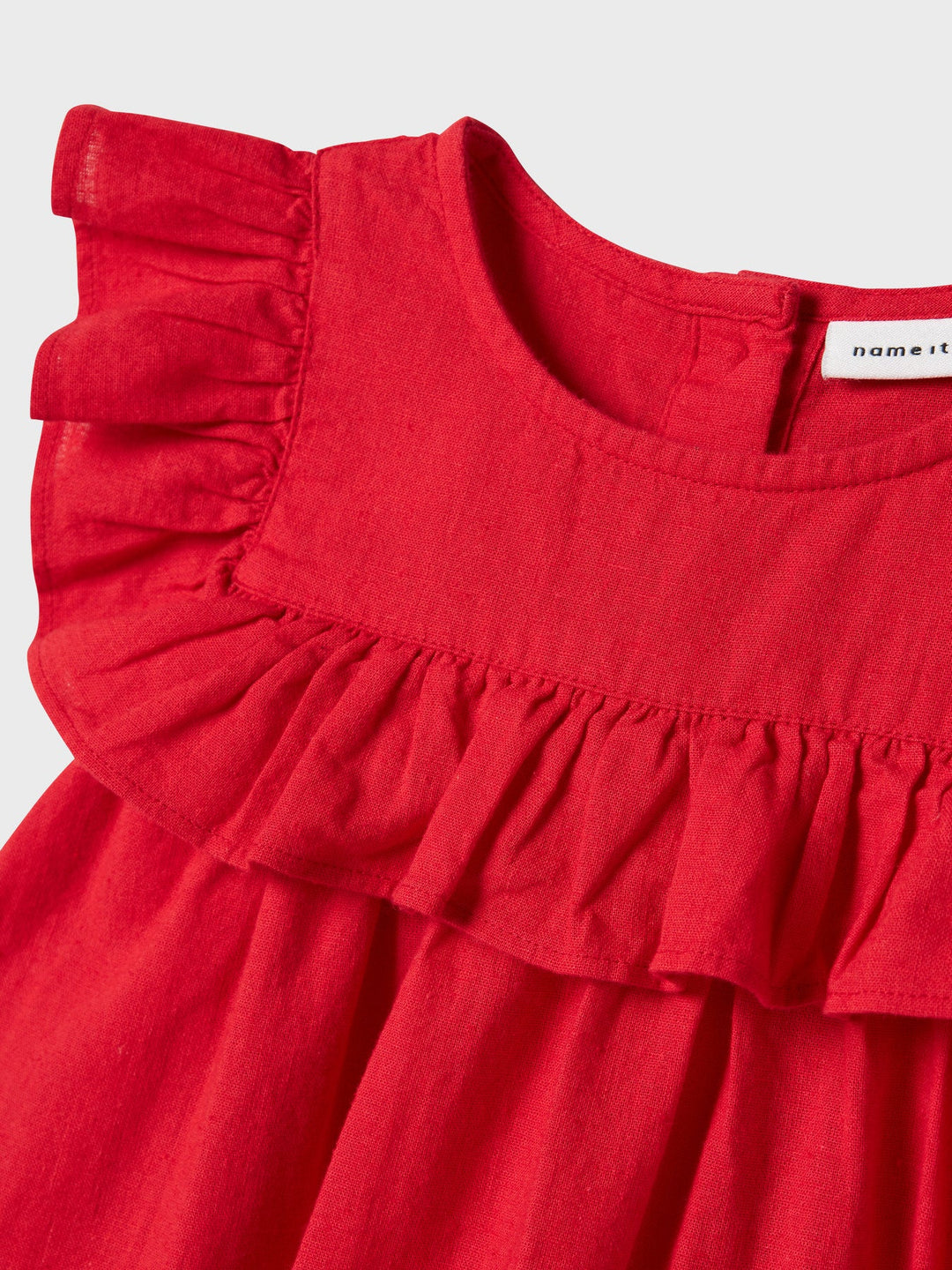 Name It Falinnen kjole uten ermer – Chinese Red for barn - Brobrobrille