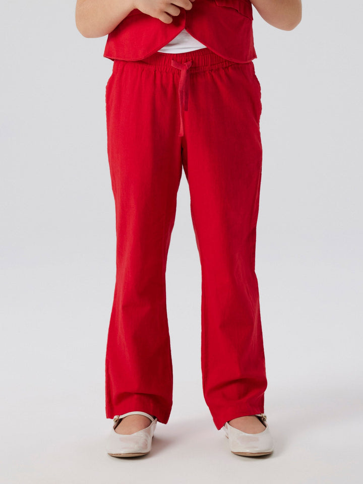 Name It Falinnen rette sommerbukser – Chinese Red for barn - Brobrobrille