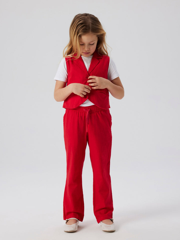 Name It Falinnen rette sommerbukser – Chinese Red for barn - Brobrobrille