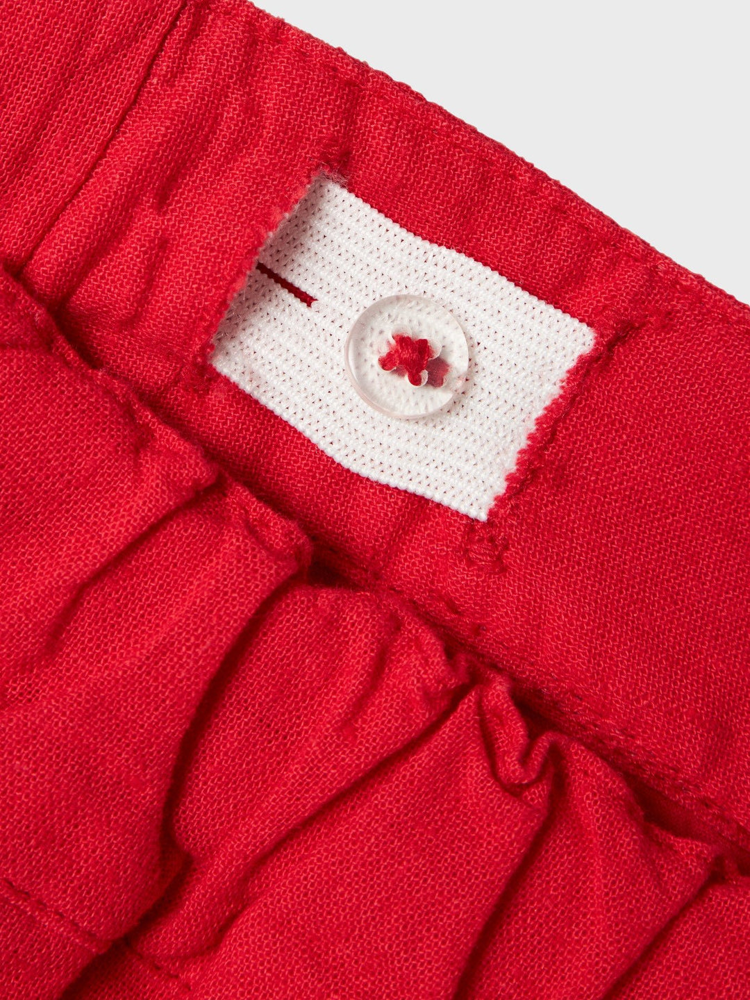 Name It Falinnen shorts i bomull og lin – Chinese Red for barn - Brobrobrille