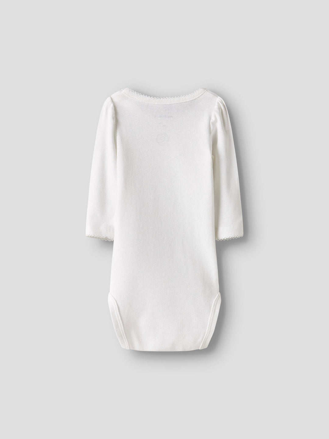 Name It Fallon langermet body i ribbestrikk – Bright White for barn - Brobrobrille