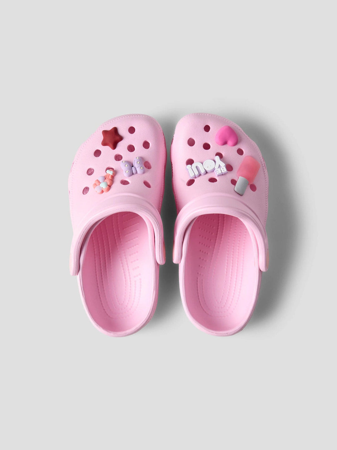 Name It Fame Clogs - Nosegay med Charms for barn - Brobrobrille