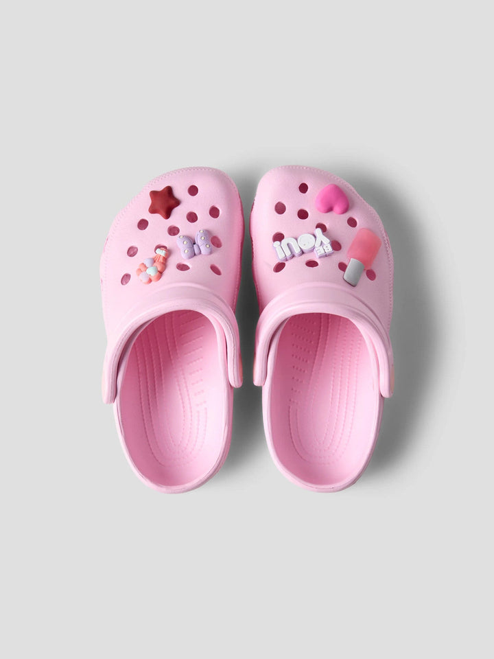 Name It Fame Clogs - Nosegay med Charms for barn - Brobrobrille