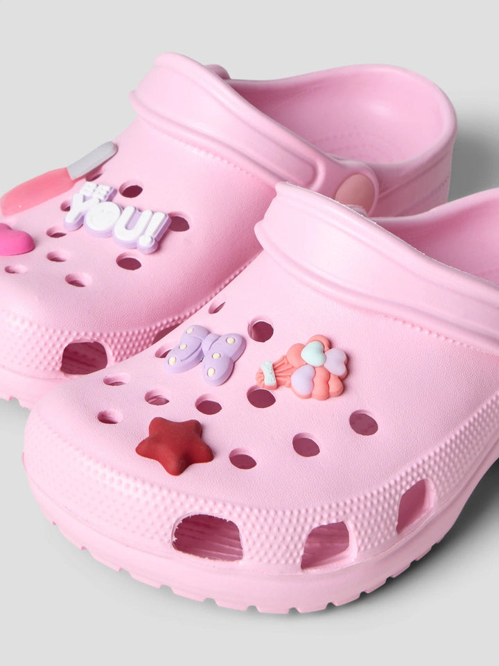 Name It Fame Clogs - Nosegay med Charms for barn - Brobrobrille