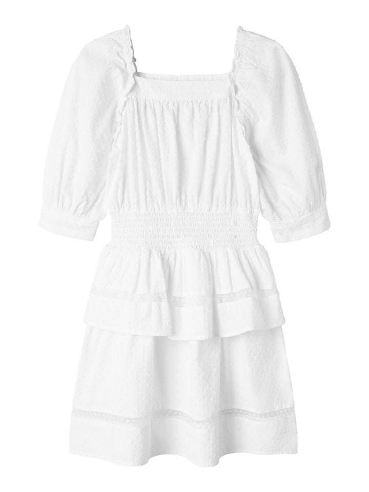 Name It Fatidias sommerkjole i bomull – Bright White for barn - Brobrobrille