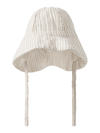 Name It Fedanne solhatt med snøring – Cloud Dancer Elmwood for barn - Brobrobrille