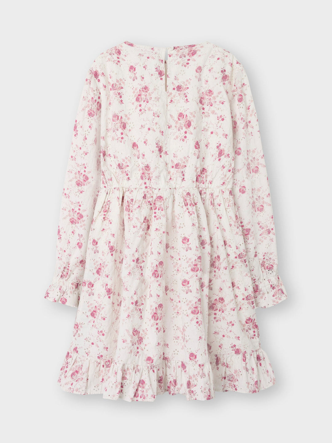 Name It Fembroder langermet kjole med broderier – Cloud Dancer for barn - Brobrobrille
