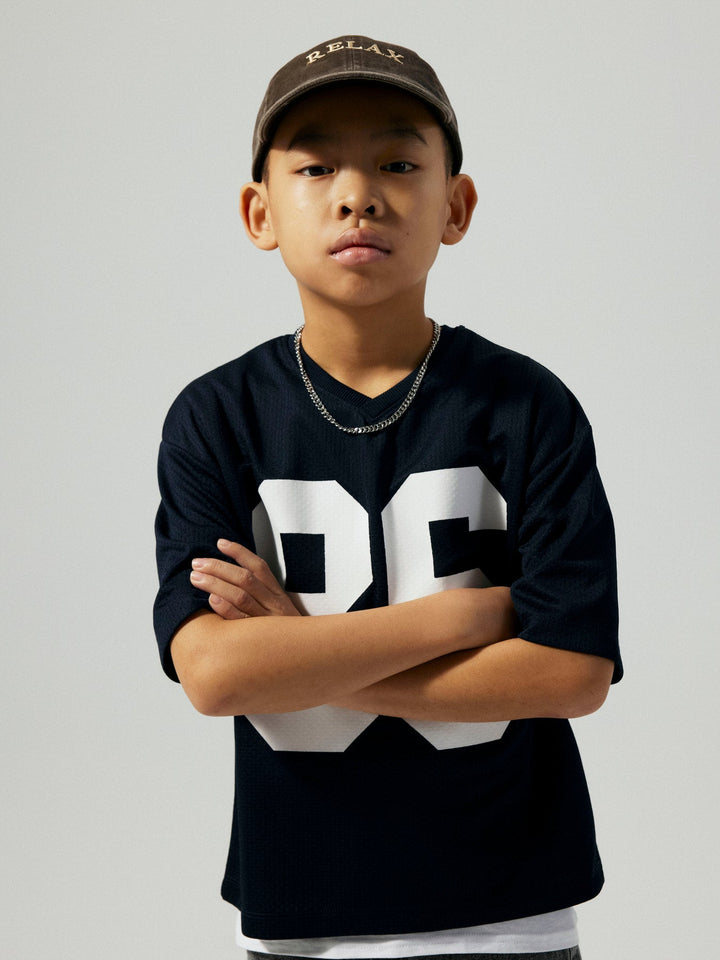 Name It Ferd t - skjorte med tall – Navy Blazer for barn - Brobrobrille