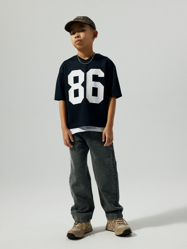 Name It Ferd t - skjorte med tall – Navy Blazer for barn - Brobrobrille