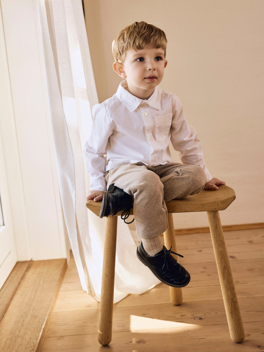 Name It Feshirt skjorte med lange ermer – Bright White for barn - Brobrobrille