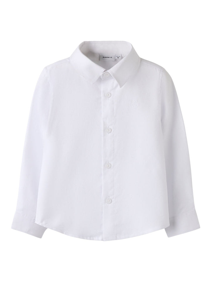 Name It Feshirt skjorte med lange ermer – Bright White for barn - Brobrobrille