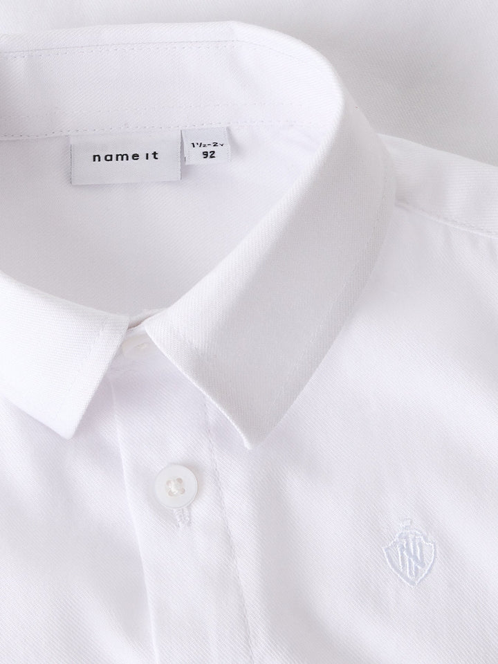 Name It Feshirt skjorte med lange ermer – Bright White for barn - Brobrobrille