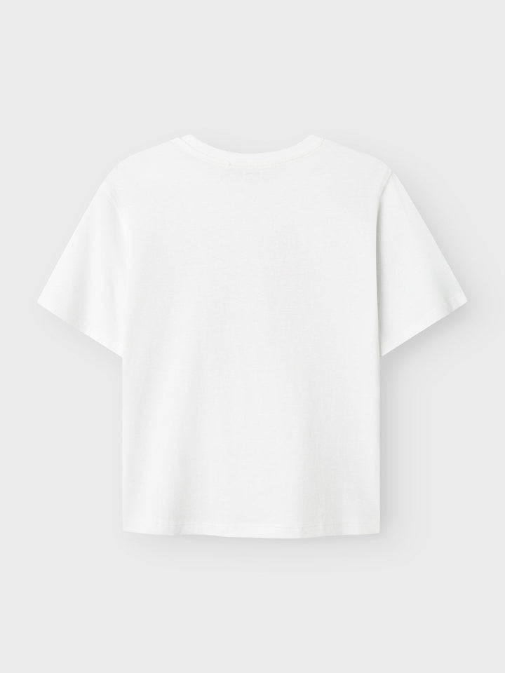 Name It Fesko t - skjorte med hjerte – Bright White/Chinese Red Heart for barn - Brobrobrille