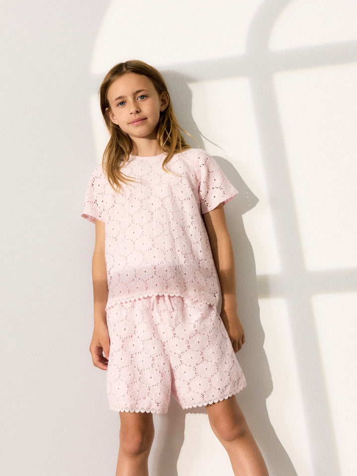 Name It Fetille – Shorts med blondemønster – Ballerina for barn - Brobrobrille