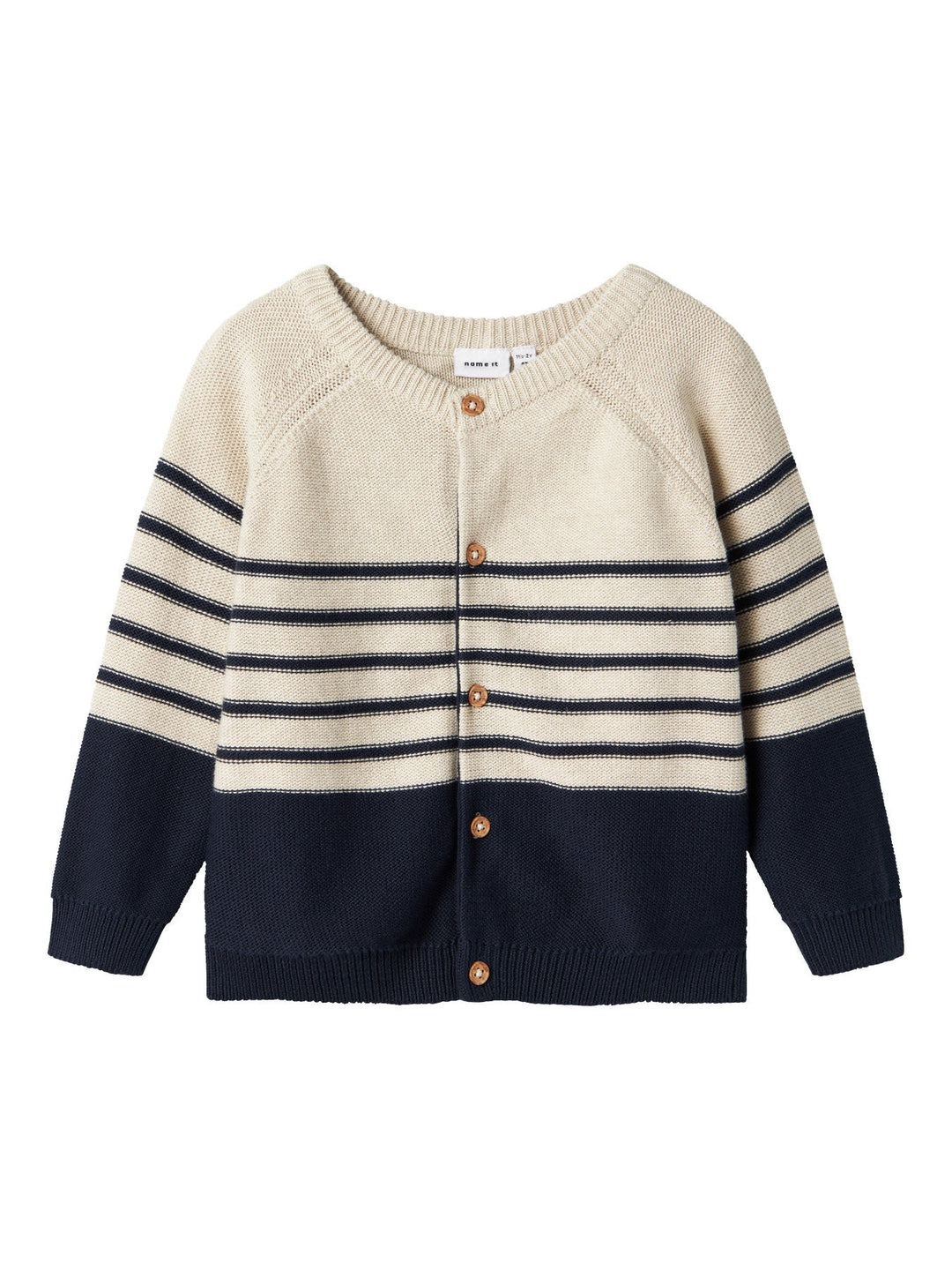 Name It Filon strikket cardigan i økologisk bomull – Peyote Melange for barn - Brobrobrille