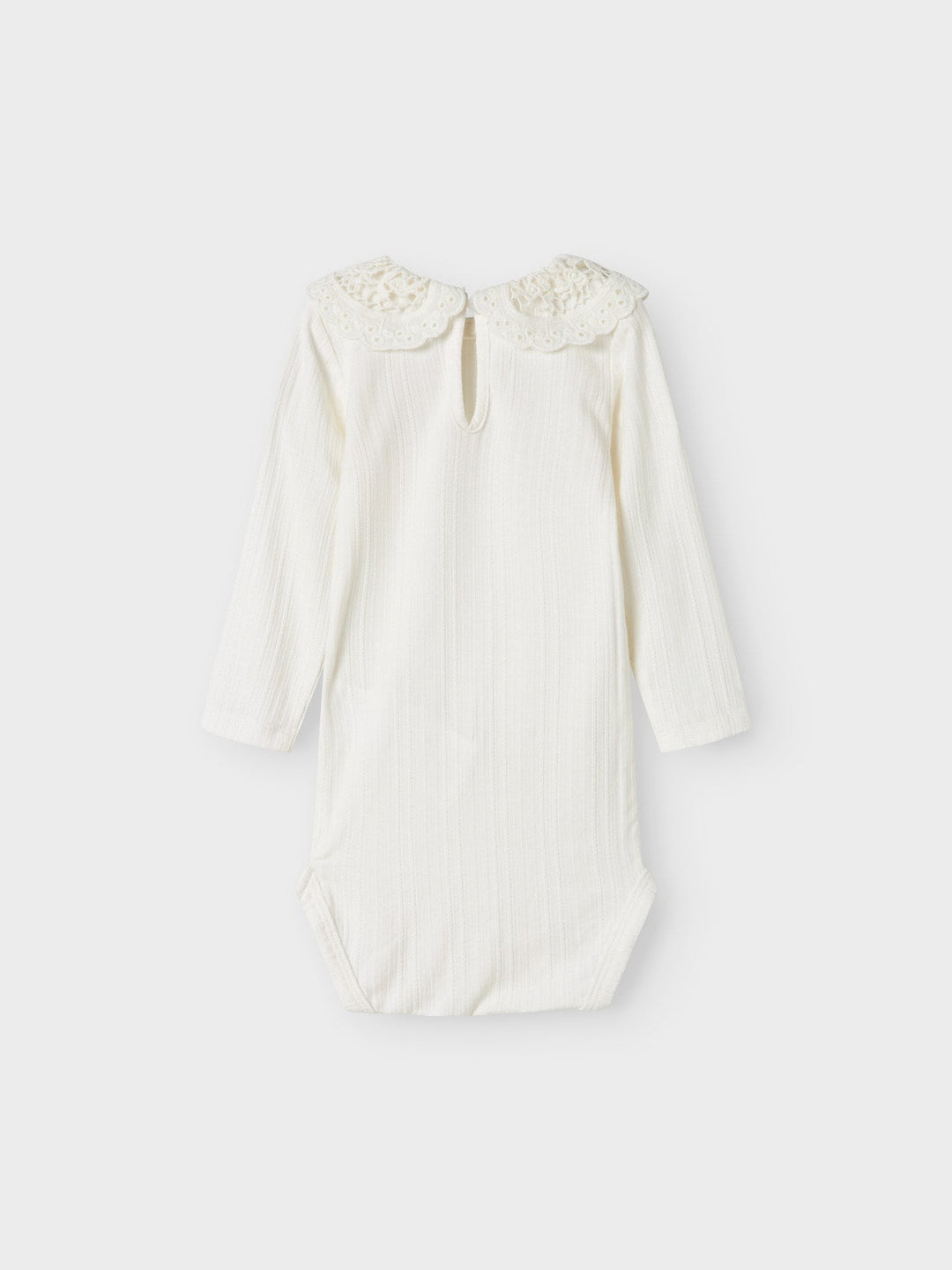 Name It Fioline langermet body med blondedetaljer – Bright White for barn - Brobrobrille
