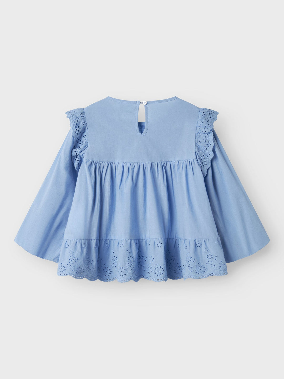 Name It Fitora 2/4 bluse med volanger – Serenity for barn - Brobrobrille