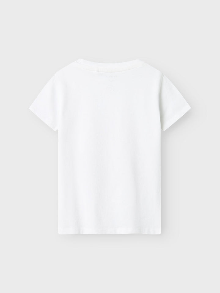 Name It FOJI t - skjorte med glittermotiv – Bright White for barn - Brobrobrille