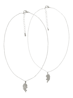 Name It Friends Halskjede 2-pk - Sølvfarget for barn - Brobrobrille