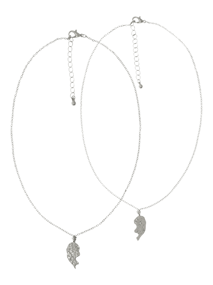 Name It Friends Halskjede 2-pk - Sølvfarget for barn - Brobrobrille