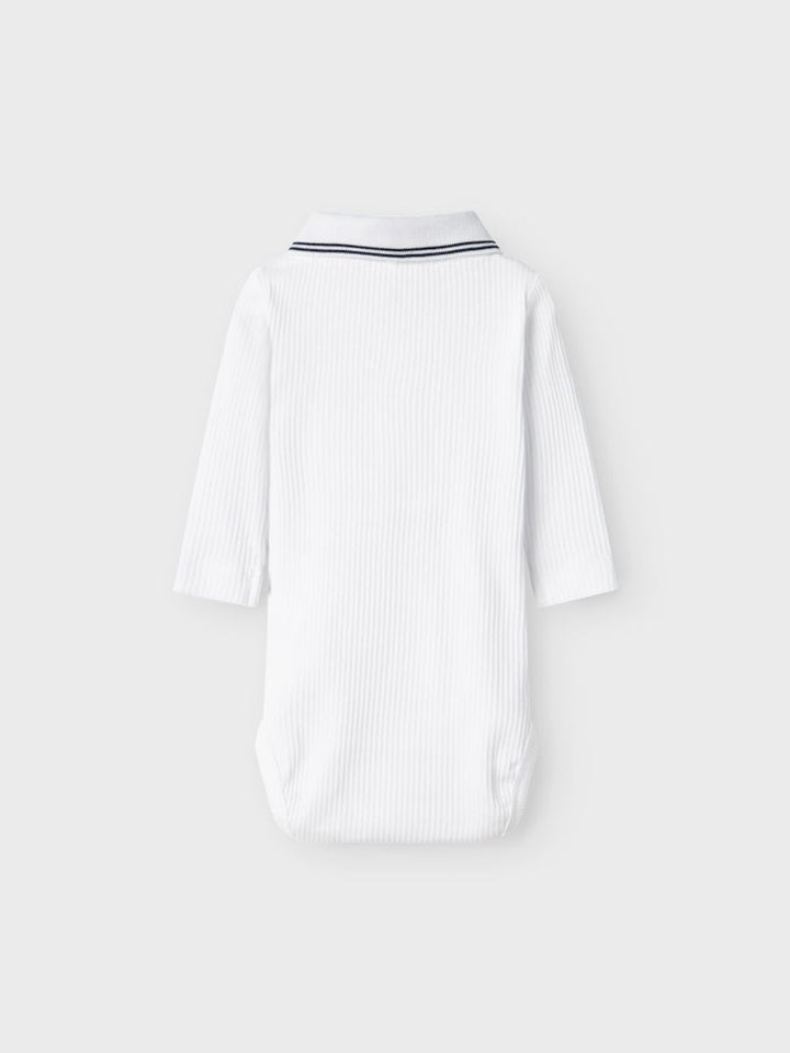 Name It Friman langermet polo - body – Bright White Logo for barn - Brobrobrille