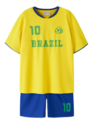 Name It Hiteam Short Set - Brasil / Empire Yellow for barn - Brobrobrille