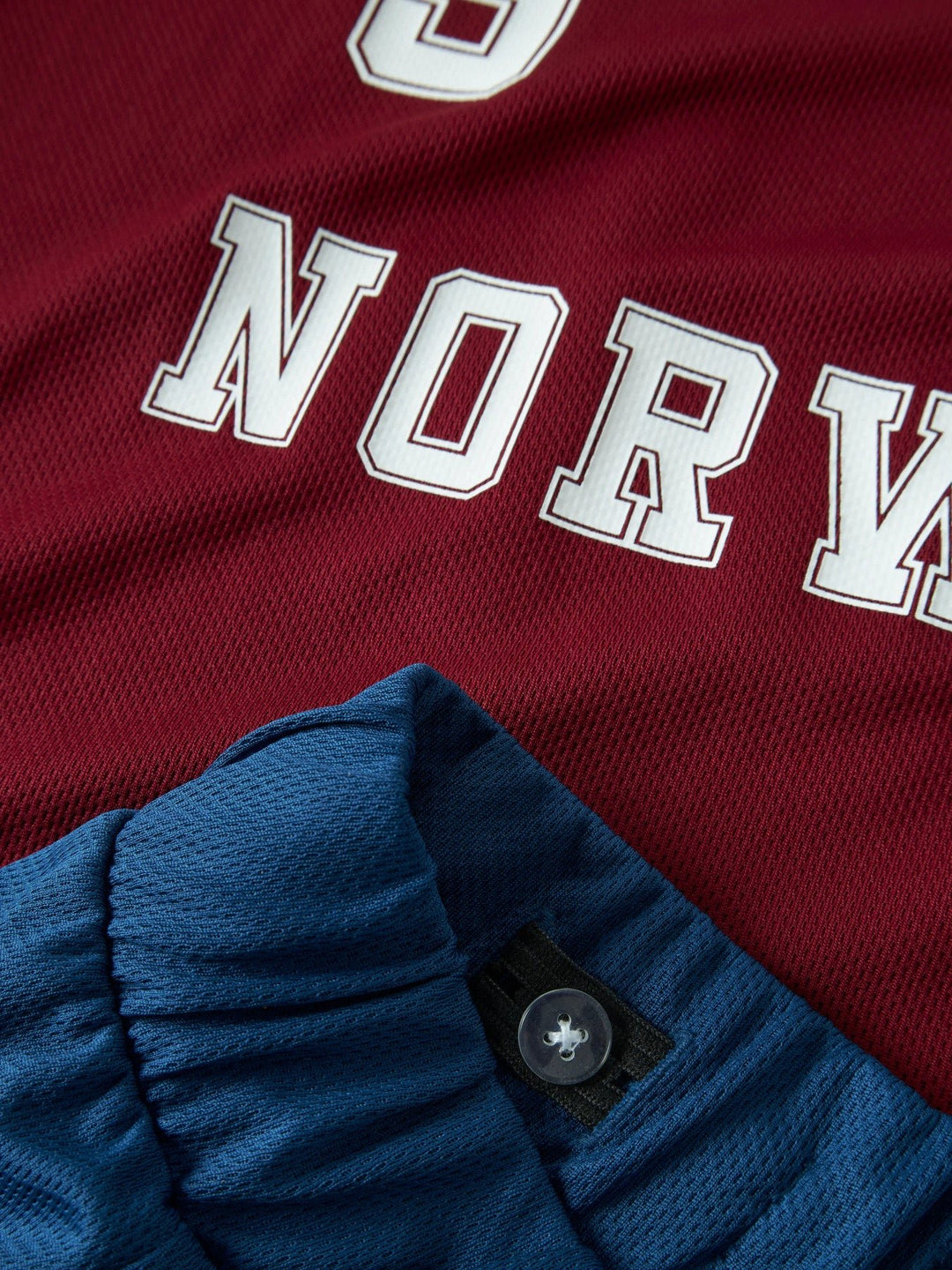 Name It Hiteam Short Set - Norge / Rhubarb for barn - Brobrobrille