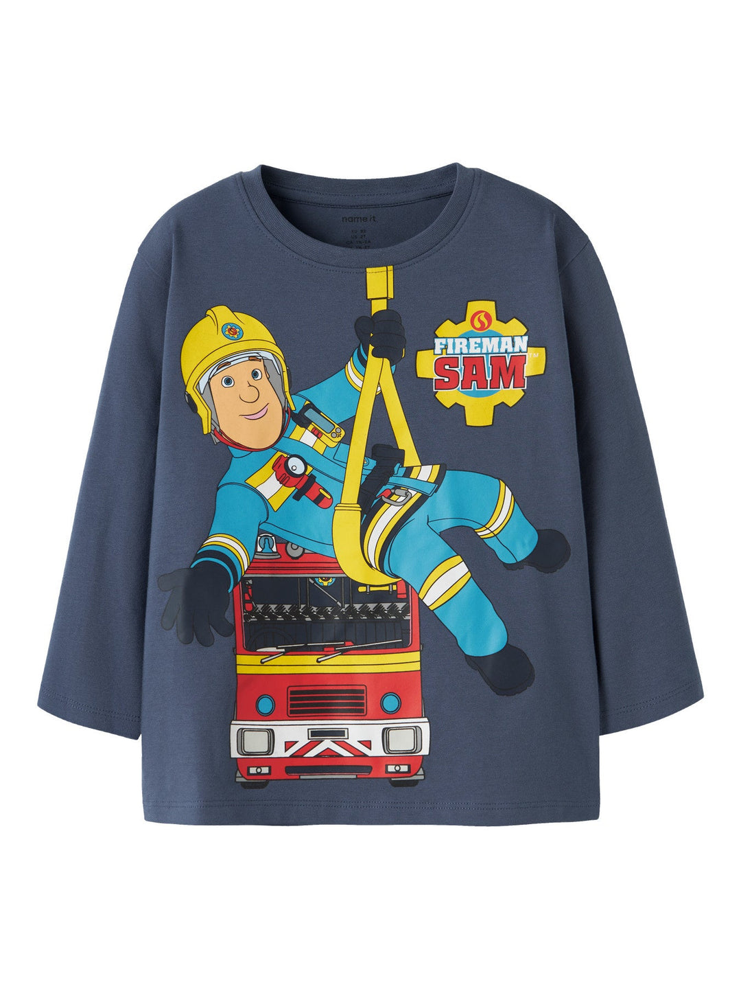 Name It Jarig Fireman Sam Langermet T-skjorte - Vintage Indigo for barn - Brobrobrille