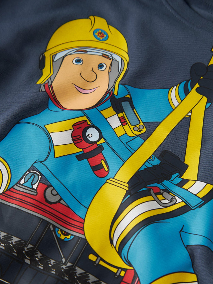 Name It Jarig Fireman Sam Langermet T-skjorte - Vintage Indigo for barn - Brobrobrille